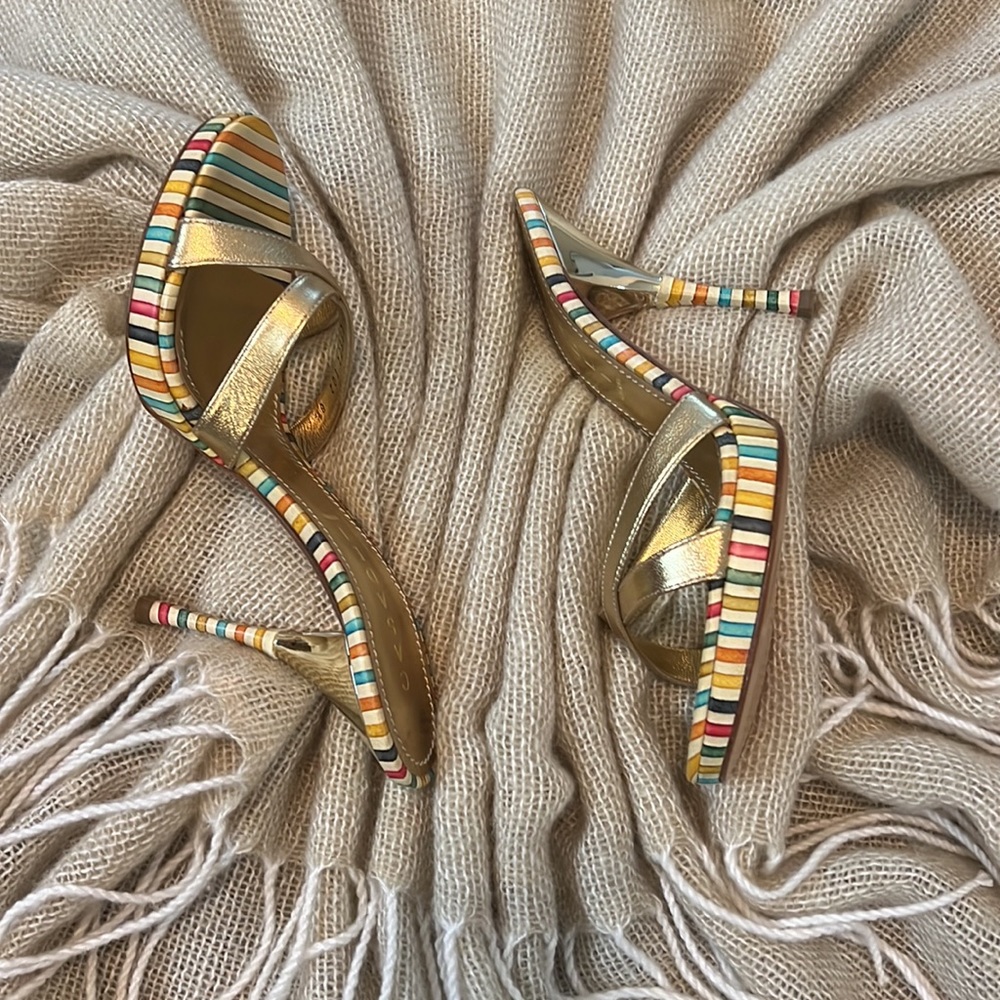 CASADEI heeled sandals size 8.5 us. Made in Italy.